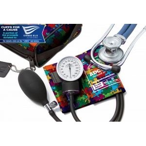 Pro's Combo 768/641 Stethoscope/Sphygmomanometer Kit For Small Adults (Puzzle Pieces)