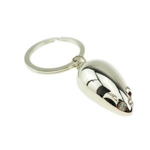 3D Mouse Metal Keychain