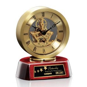 Conchita Clock - Gold/Rosewood 5¼" High
