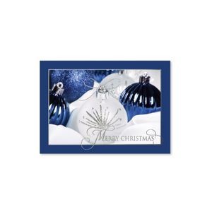 Blue & White Ornament Holiday Card