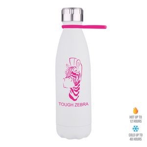 17 oz Stainless Steel Bottle with Silicone Strap
