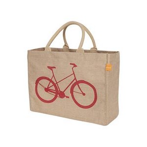 Bags: Jute Market Tote Bag with Print, Durable Handle, Reinforced Bottom and Interior Zipper Pocket