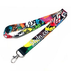 1" Full Color Dye Sublimated Lanyard