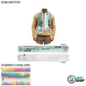 72 Hr Fast Ship - Ultra Soft and Smooth Microfleece Scarf, 6x50, Sublimated Edge to Edge 1 side