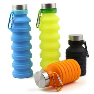 20 Oz. Silicone Collapsible Water Bottle