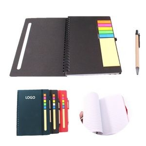 Creative Sticky Notes Coil Notebook With Pen