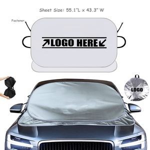 140x110cm Foldable Car Windshield Sun Shade With Wiper Cover