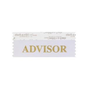 Advisor Stk A Rbn White Ribbon Gold Imprint