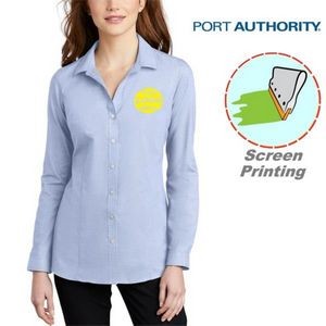 Port Authority Ladies Pincheck Easy Care Shirt 3.4 oz Custom