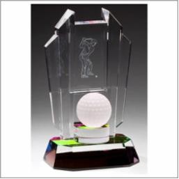 Large Crystal Golf Award