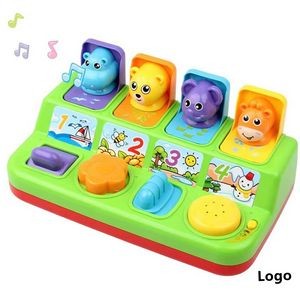 Interactive Pop Up Animals Toy with Music Animal Sound Activity Toys for Babys