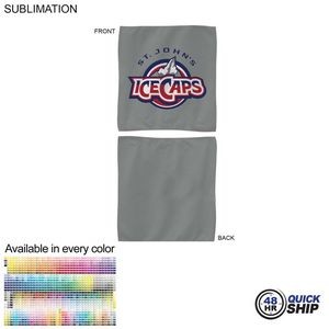 48 Hr Quick Ship - Colored Microfiber Dri-Lite Terry Rally, Sports, Skate Towel, 15x15, Sublimated