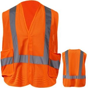 3.8 Oz. Class 2 Hi Vis Adjustable Breakaway Mesh Safety Vest