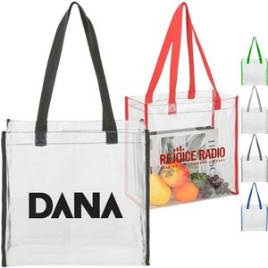 Stadium Approved Clear Transparent PVC Tote Bag (12"x12"x6")