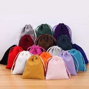 4.0"x4.8" Mixed Drawstrings Velvet Gift Bags Jewelry Pouches for Wedding Favors