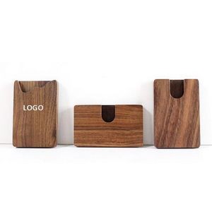 Elegant Wood Business Card Holder for Professional Desks