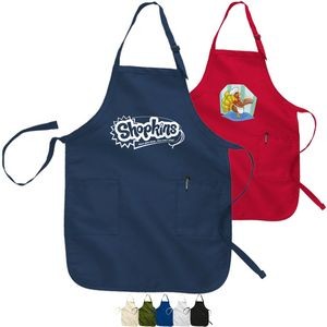 Full-Length Adjustable Apron with 2 Patch Pockets USA Decorated (22" x 30")