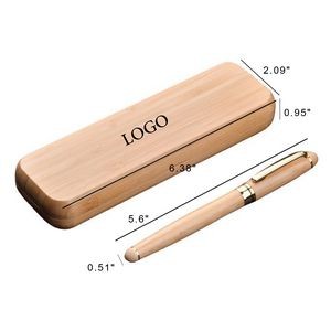 Customizable Bamboo Pen Set with Premium Gift Case