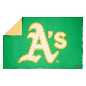Faribault Mill Oakland Athletics Wool Throw Blanket