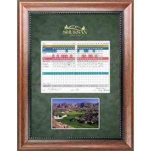 Goodwood (Walnut/Green) - Golf Scorecard Display 14"x18"