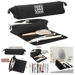 2-in-1 Flat Irons Curling Iron Haircare Organizer Hair Tools Travel Bag Heat Resistant Mat