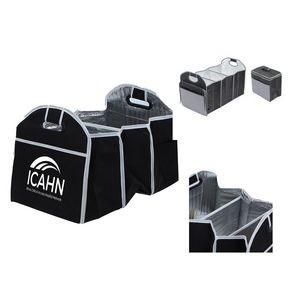 Car Trunk Collapsible Organizer with 3 Cooler Compartments