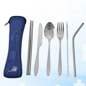 6-Piece Stainless Steel Cutlery Set With Case