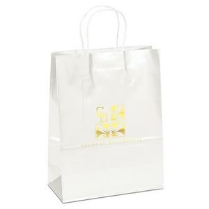 Aubrie™ - Gloss Shopper, White Bag (Foil)
