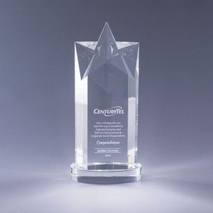 10" Rising Star Crystal Award with Base