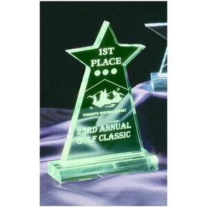 Jade Star Obelisk Acrylic Award - 4 3/4"x8"