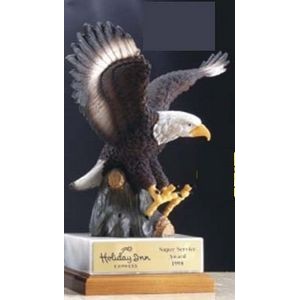 11" Ceramic & Cast Resin Hand Painted Eagle Award