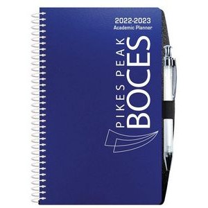 Poly Cover Academic Weekly Planner w/Pen Safe Back & Pen (5