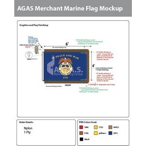 Merchant Marine Parade Flags 4x6 foot