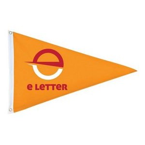 16"x24" Double-Sided Triangle Pennant Flag w Blockout Inter-layer & Digital Print