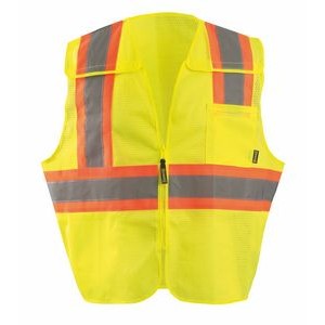 Class 2 Mesh 5 Point Break-Away Vest with Two Tone Reflective Tape