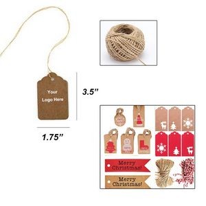 Various Shape Kraft Gift Price Labels & Tags w/ 8" String