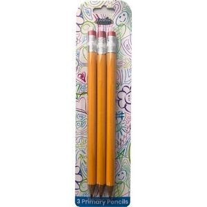 Pre-Sharpened #2 Pencils - 3 Pack, Primary (Case of 48)