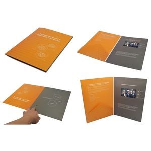 4.3inch A4 Slim Video Brochure with Pocket