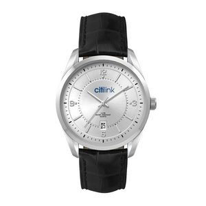 Wc5104 42mm Metal Silver Case, 3 Hand Mvmt, Silver Dial, Dte Display, Leather Strap, Flatm Mineral C