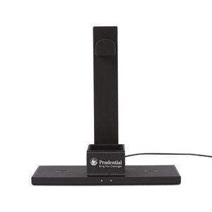 Truman Dual Wireless Charger and Headphone Stand - Black