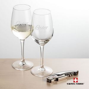 Swiss Force® Opener & 2 Lethbridge Wine - Silver