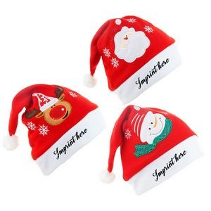 Embroidery Pattern Felt Santa Hat & Christmas Cap