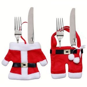 Christmas Santa Suit Cutlery Cover