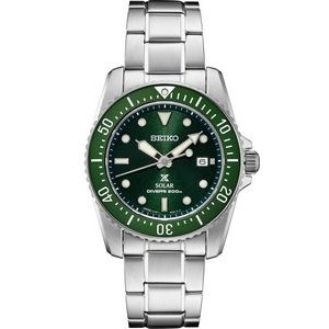 Seiko Prospex Solar Diver Watch w/Green Dial