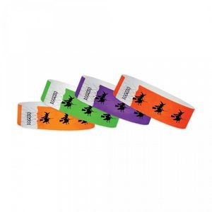 3/4" wide x 10" long - 3/4" Tyvek Halloween Witch Wristbands Blank 0/0