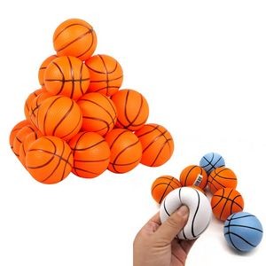 Basketball PU stress relief ball squeeze toy ball 2.5''
