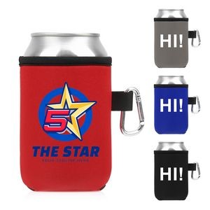 12 OZ Can Cooler With Carabiner