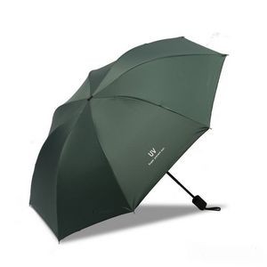 Manual UV three fold umbrella, black glue sunscreen sun umbrella, UV protection sun umbrella,