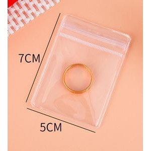 2 x 2.76 Inch Clear PVC Transparent Zip Lock Jewelry Bag
