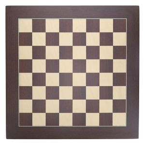 Deluxe Wenge and Sycamore Wooden Chess Board - 21.625 inches